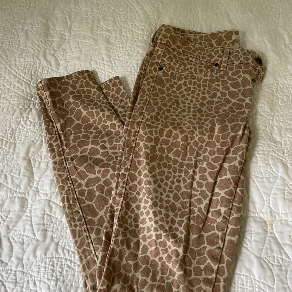 Rich & Skinny Giraffe Print Midrise Skinny Pants